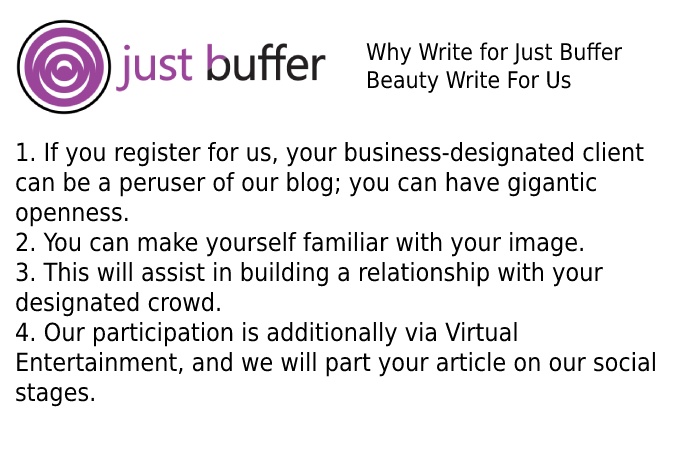 Why Write for Just Buffer – Beauty Write For Us