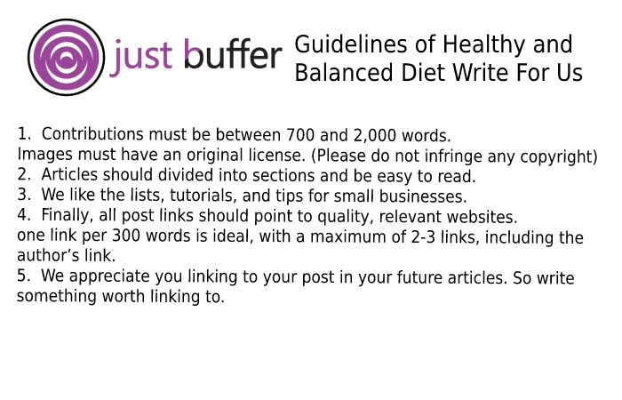 Why Write for Just Buffer – Healthy and Balanced Diet Write For Us
