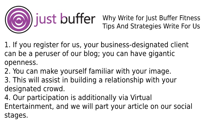 Why To Write for Just Buffer – Fitness Tips And Strategies Write For Us