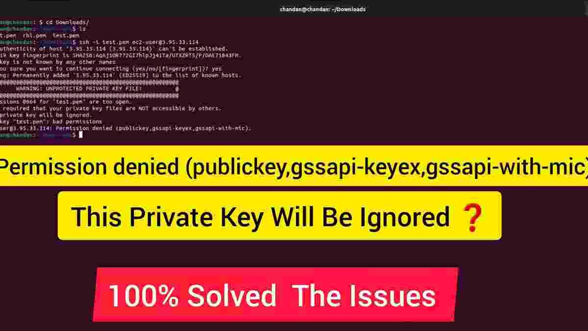 How to Fix Permission Denied (publickey-gssapi-keyex-gssapi-with-mic)