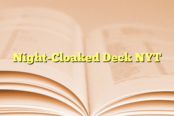 The allure of a night cloaked deck